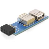 Delock 9pol USB 2.0 Adapter für 2x USB 2.0 Buchse (41820.) Delock 9pol USB 2.0 Adapter für 2x USB 2.0 Buchse (41820.)