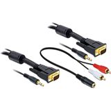 (€2,58*/1m) 5.00m Delock KVM Anschlusskabel VGA 15pol Stecker + (€2,58*/1m) 5.00m Delock KVM Anschlusskabel VGA 15pol Stecker +