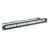 InLine schwarzes 24-fach Patchpanel f&uuml;r Cat.6A, Cat.6, Cat.5