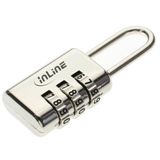 InLine Sicherheitsschloss, , mit 3-fach Zahlenkombination Metal InLine Sicherheitsschloss, , mit 3-fach Zahlenkombination Metal