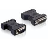 Delock DVI-D Adapter DVI 24+5 Buchse auf VGA 15pol Stecker Schwarz Delock DVI-D Adapter DVI 24+5 Buchse auf VGA 15pol Stecker Schwarz