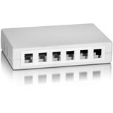 equip Aufputz Box f&uuml;r 12 x Keystone Jack, wei&szlig;