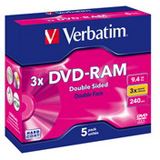 Verbatim DVD-RAM 9.4 GB 5er Cartridge T4 (43493)