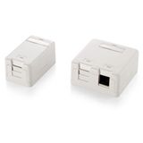 Equip Cat6a 2x RJ45 Aufputzdose weiss