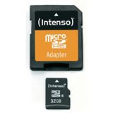 32 GB Intenso microSDHC Class 4 Bulk inkl. Adapter auf SD