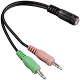Hama Audio Adapterkabel 3.5mm Klinke Buchse 4polig auf 2x 3.5mm Hama Audio Adapterkabel 3.5mm Klinke Buchse 4polig auf 2x 3.5mm