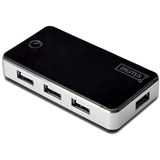 Digitus DA-70222 7-port USB 2.0 extern mit Netzteil schwarz/silber Digitus DA-70222 7-port USB 2.0 extern mit Netzteil schwarz/silber