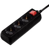 (&euro;2,90*/1m) 5.00m Hama Steckdosenleiste mit Schalter Schwarz 3