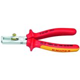 Abisolierzange VDE L.160mm Chrom m.Feder KNIPEX m.2Komp.-Hüllen Abisolierzange VDE L.160mm Chrom m.Feder KNIPEX m.2Komp.-Hüllen
