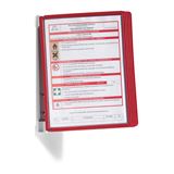Wandhalter Komplett-Set mit 5 Sichttafeln m.Profilrahmen rot Wandhalter Komplett-Set mit 5 Sichttafeln m.Profilrahmen rot