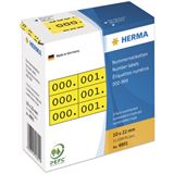 Herma 4801 gelb/schwarz selbstklebend 3fach Nummernetiketten 1x2.2 cm Herma 4801 gelb/schwarz selbstklebend 3fach Nummernetiketten 1x2.2 cm