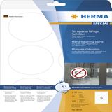 Herma Schilder strapaz. A4 85 mm rund wei&szlig; Folie 150 St.