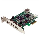 Startech PEXUSB4DP 4 Port PCIe x1 Low Profile retail