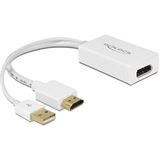 Delock HDMI1.3 Adapter HDMI-Stecker auf DisplayPort Buchse Weiß Delock HDMI1.3 Adapter HDMI-Stecker auf DisplayPort Buchse Weiß