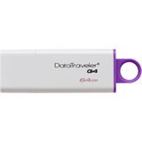 64 GB Kingston DataTraveler Generation 4 (G4) weiss/lila USB 3.0 64 GB Kingston DataTraveler Generation 4 (G4) weiss/lila USB 3.0