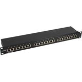 InLine Patchfeld Cat.5e 24-fach, 48,26cm (19"), 1HE, schwarz InLine Patchfeld Cat.5e 24-fach, 48,26cm (19"), 1HE, schwarz