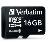 16 GB Verbatim microSDHC Class 10 Retail inkl. Adapter