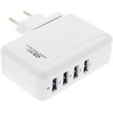 InLine USB Netzteil 4-fach Stromadapter, 100-240V zu 5V/6A, weiß InLine USB Netzteil 4-fach Stromadapter, 100-240V zu 5V/6A, weiß