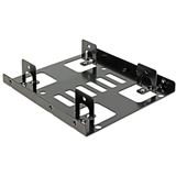 Delock schwarzer 2x 2,5" Einbaurahmen für 3,5" Delock schwarzer 2x 2,5" Einbaurahmen für 3,5"