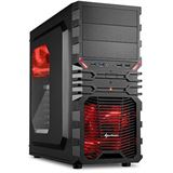 Sharkoon VG4-W mit Sichtfenster Midi Tower ohne Netzteil schwarz/rot Sharkoon VG4-W mit Sichtfenster Midi Tower ohne Netzteil schwarz/rot
