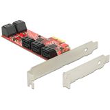 Delock 89384 10 Port PCIe 2.0 x2 Low Profile retail