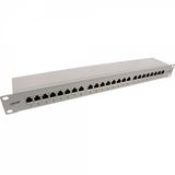 InLine Patchfeld Cat.6A 24-fach, 48,26cm (19"), 1HE, lichtgrau InLine Patchfeld Cat.6A 24-fach, 48,26cm (19"), 1HE, lichtgrau