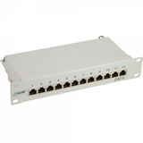 InLine Patchfeld Cat.6, 12-fach, 25,4cm (10"), 1HE, lichtgrau, InLine Patchfeld Cat.6, 12-fach, 25,4cm (10"), 1HE, lichtgrau,