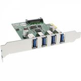 InLine 76661C 4 Port PCIe inkl. Low Profile Slotblech / Low Profile InLine 76661C 4 Port PCIe inkl. Low Profile Slotblech / Low Profile