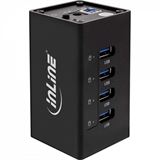 InLine USB 3.0 Aluminium Hub, 4 Port, schwarz, mit 2,5A Netzteil InLine USB 3.0 Aluminium Hub, 4 Port, schwarz, mit 2,5A Netzteil