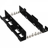 InLine HDD/SSD Einbauschienen, 2x 6,35cm (2,5") zu 8,89cm (3,5"), nur Rahmen und Schrauben, schwarz