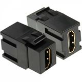 InLine HDMI Snap-In Einsatz, HDMI A Buchse/Buchse, schwarzes InLine HDMI Snap-In Einsatz, HDMI A Buchse/Buchse, schwarzes